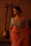 Noksha Embroidered Half Silk Sari